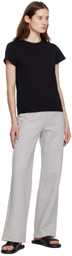 Filippa K Black Soft Cap Sleeve T-Shirt