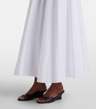 Staud Milano pleated cotton maxi skirt