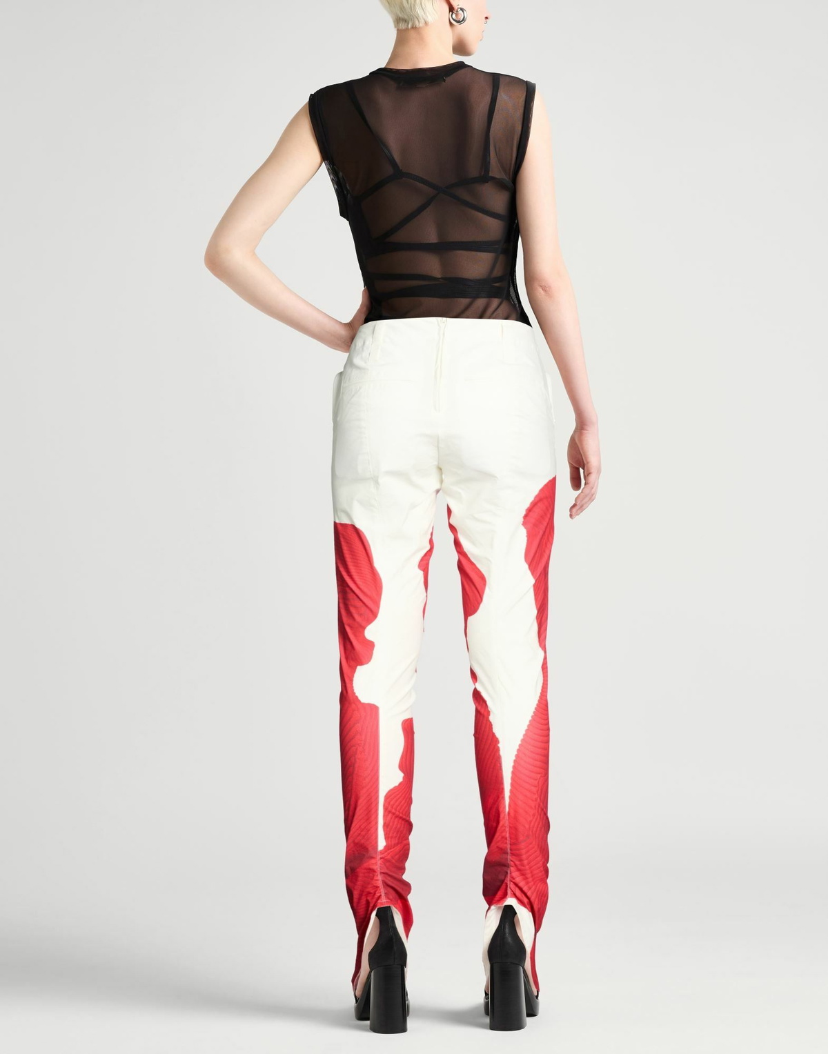 Issey Miyake Womens Pants in Tomato red