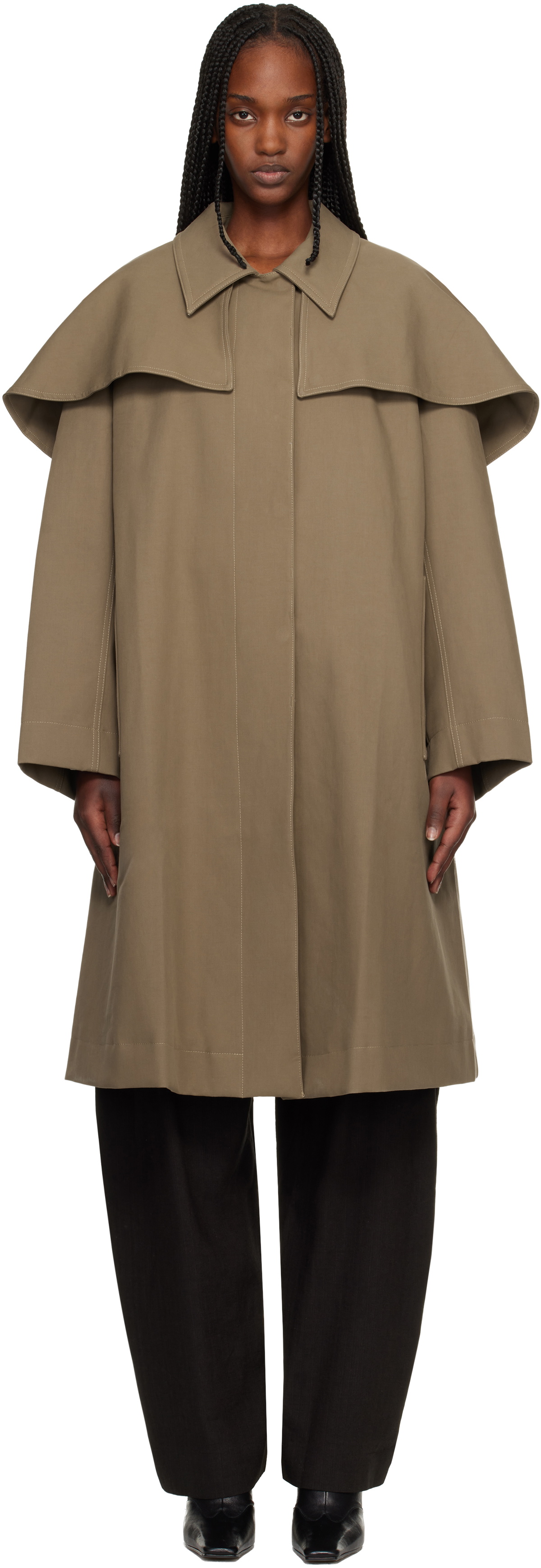 Studio Nicholson Beige Haver Trench Coat