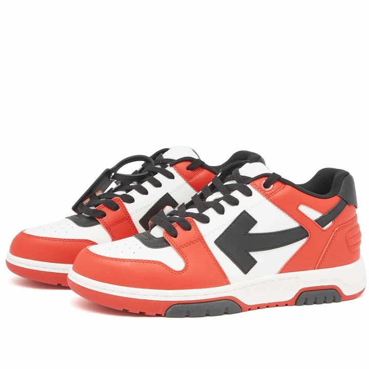 Photo: Off-White Men's Out Of Office Sneakers in White/Red/Black
