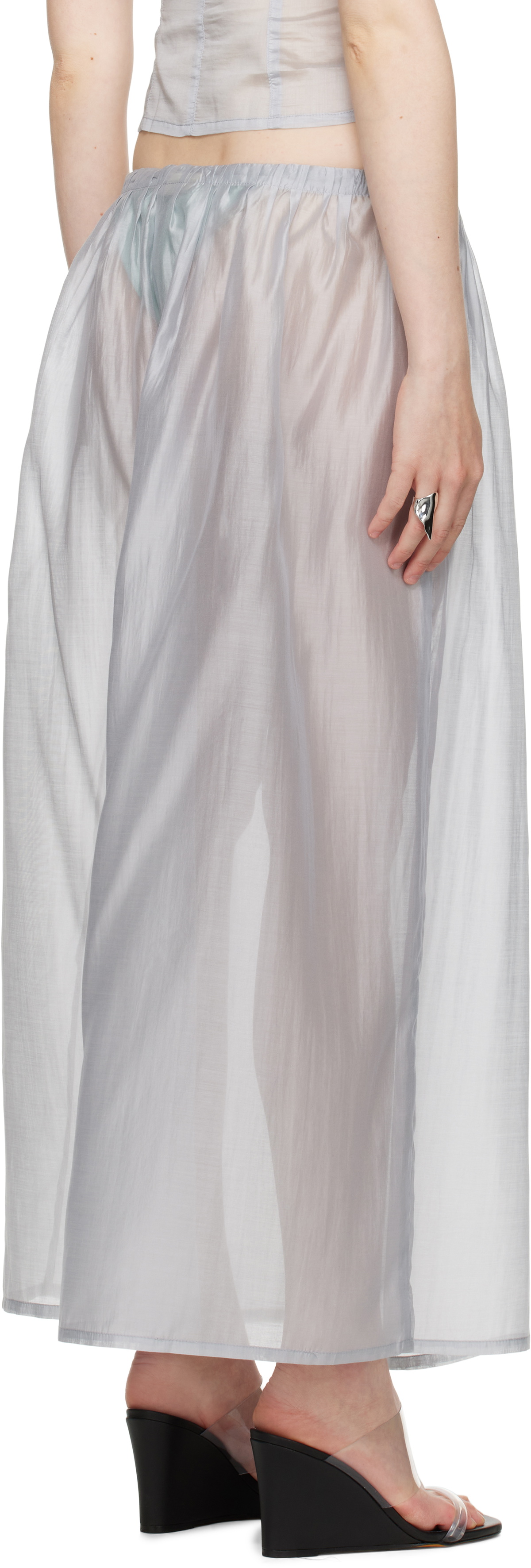 BELLE Gray Rhea Maxi Skirt
