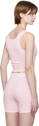 SKIMS Pink Cotton Rib Tank Top