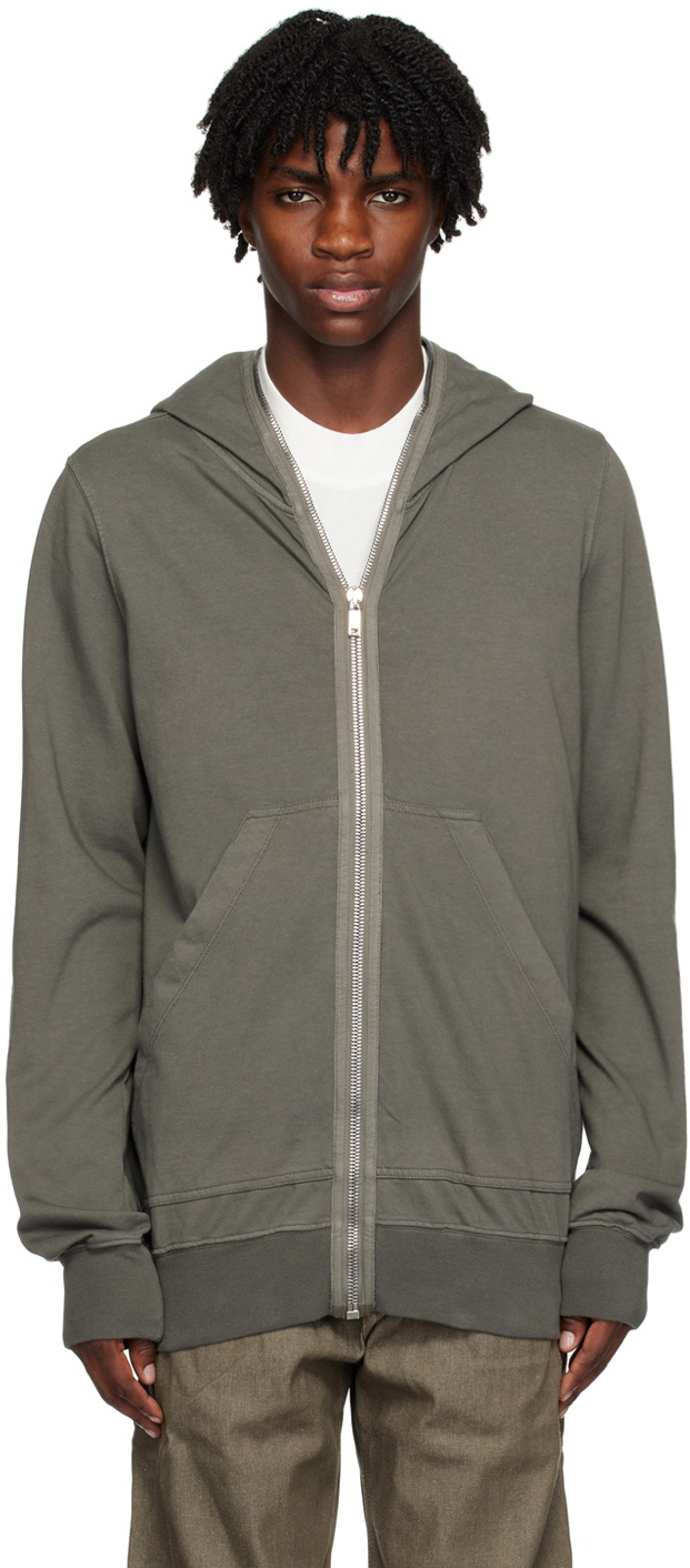 Rick Owens Drkshdw Gray Zip Hoodie Rick Owens Drkshdw