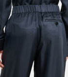 Loewe Logo silk wide-leg pants