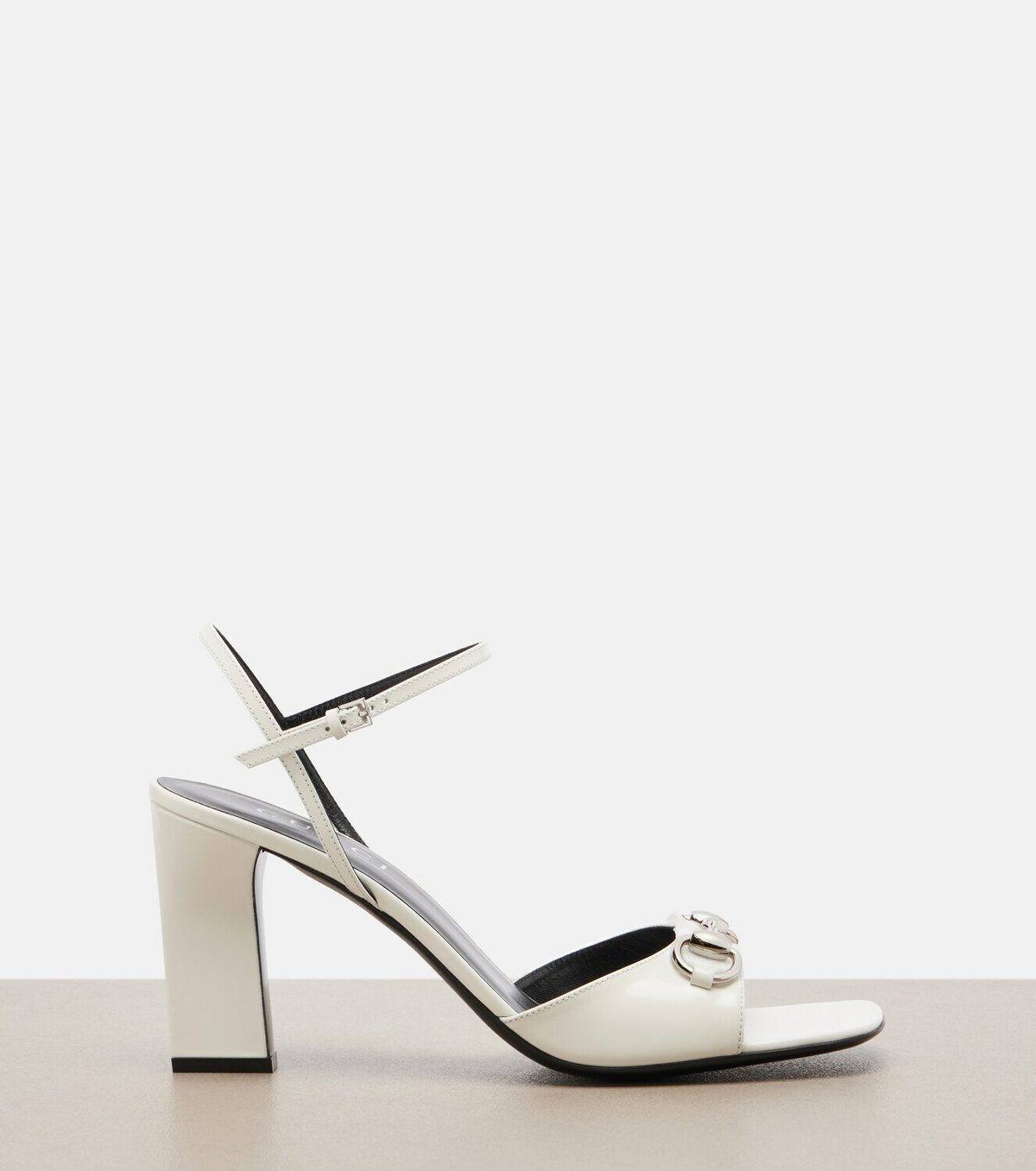 Gucci Signora Horsebit leather slingback sandals