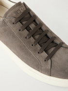 Tod's - Paneled Rubber-Trimmed Suede Sneakers - Gray