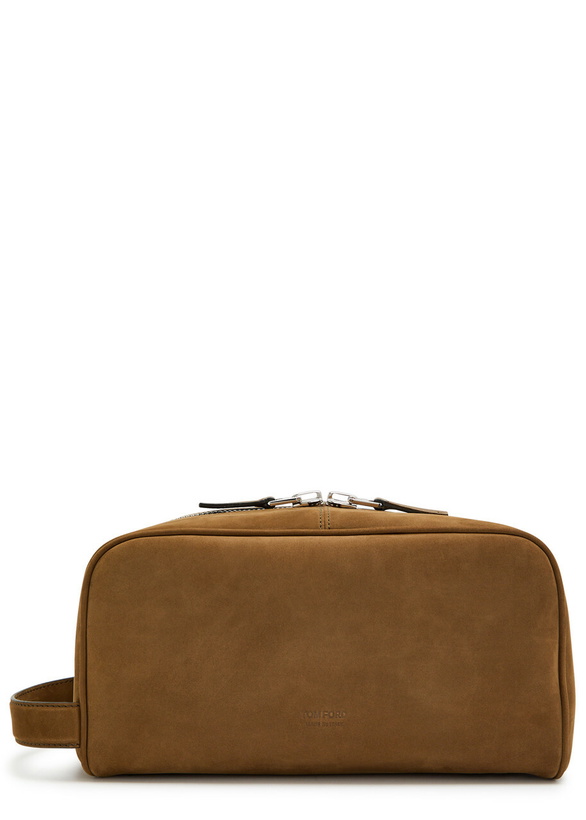 Photo: Tom Ford Nubuck Wash bag - Brown - One Size