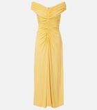 Simkhai Sheyda ruched jersey midi dress