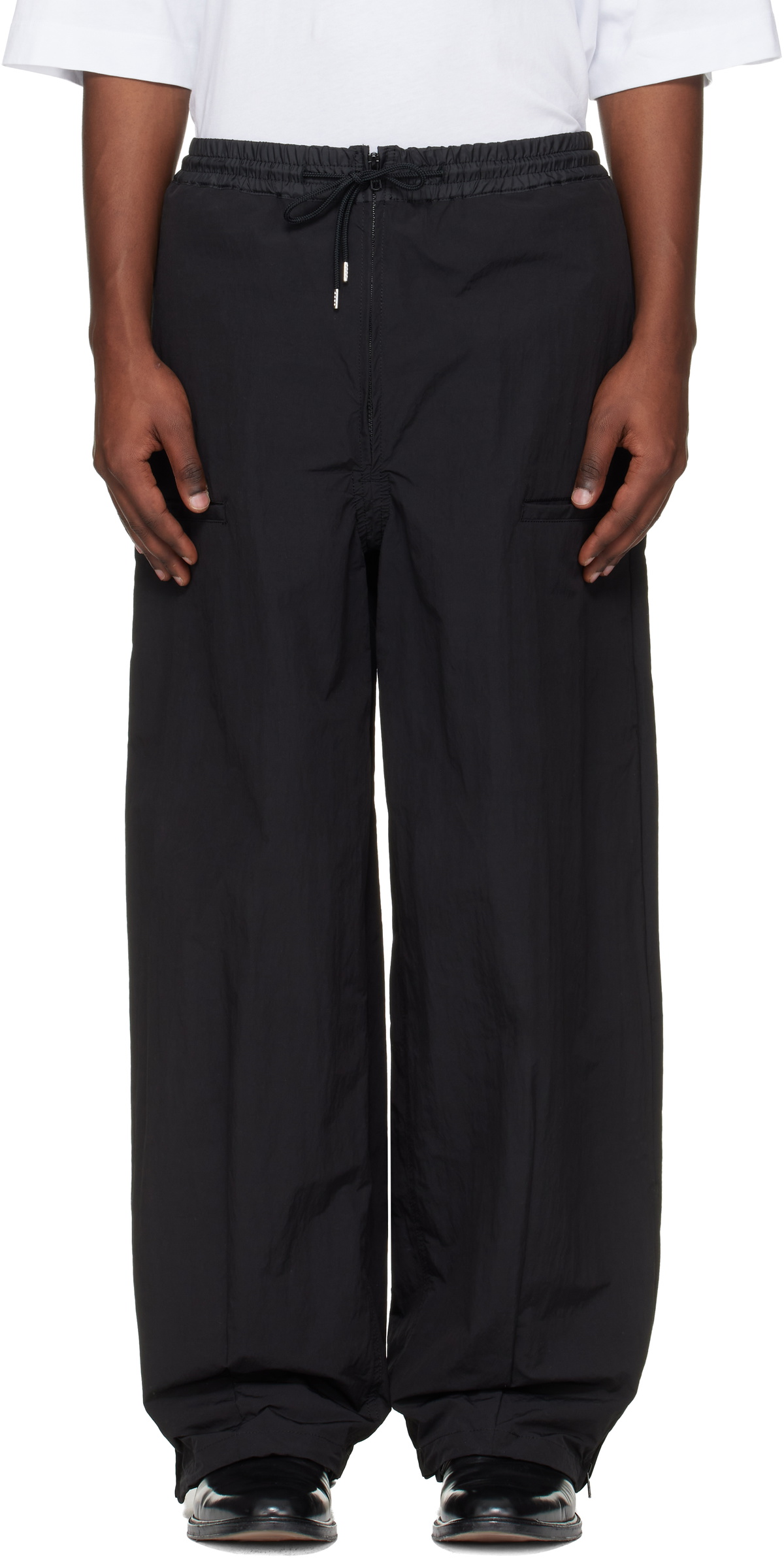 Toga Virilis Black Ripstop Trousers