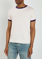A.P.C. Jules Logo Cotton and Linen-blend T-shirt Beige