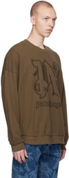 Palm Angels Brown Monogram Sweatshirt