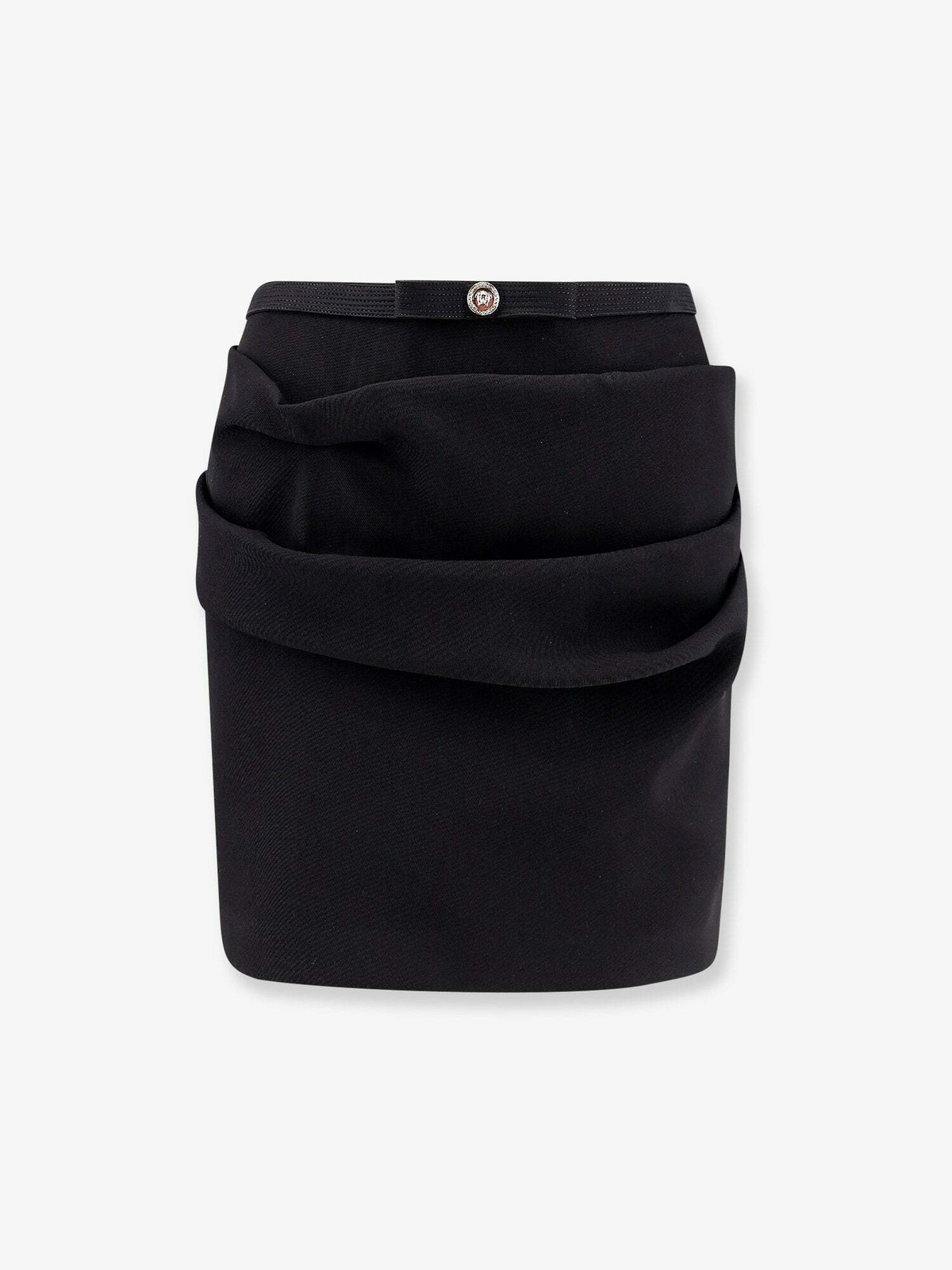 VIP【関税送料無料】希少 VERSACE BLACK WOOL SKIRT VERSACE BLACK BONDAGE WOOL SKIRT WITH BUCKLES 1992