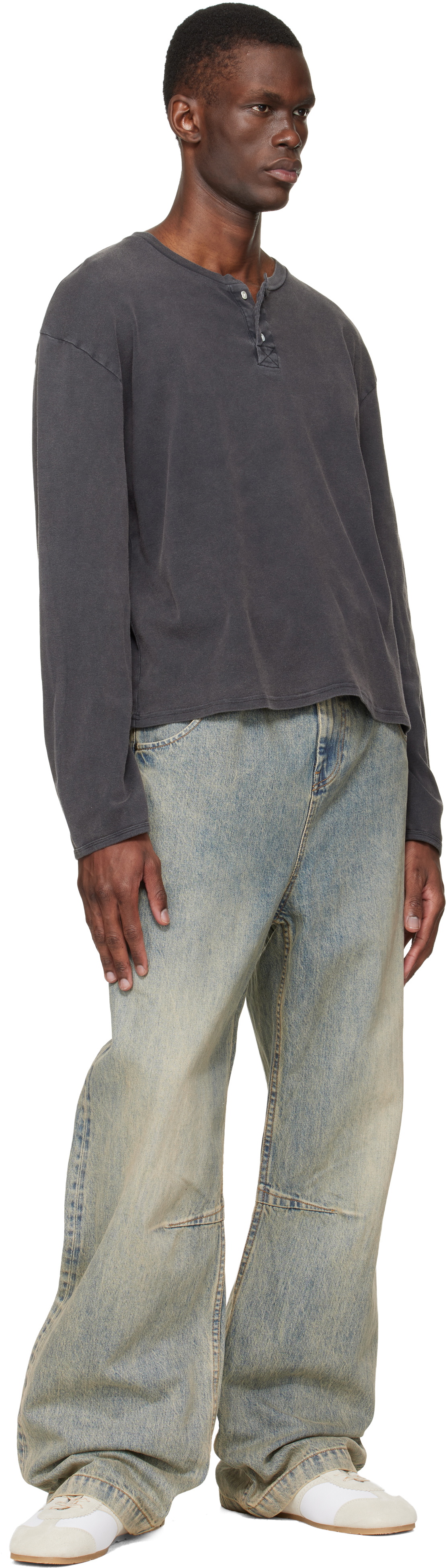 Stockholm (Surfboard) Club Black Faded Henley