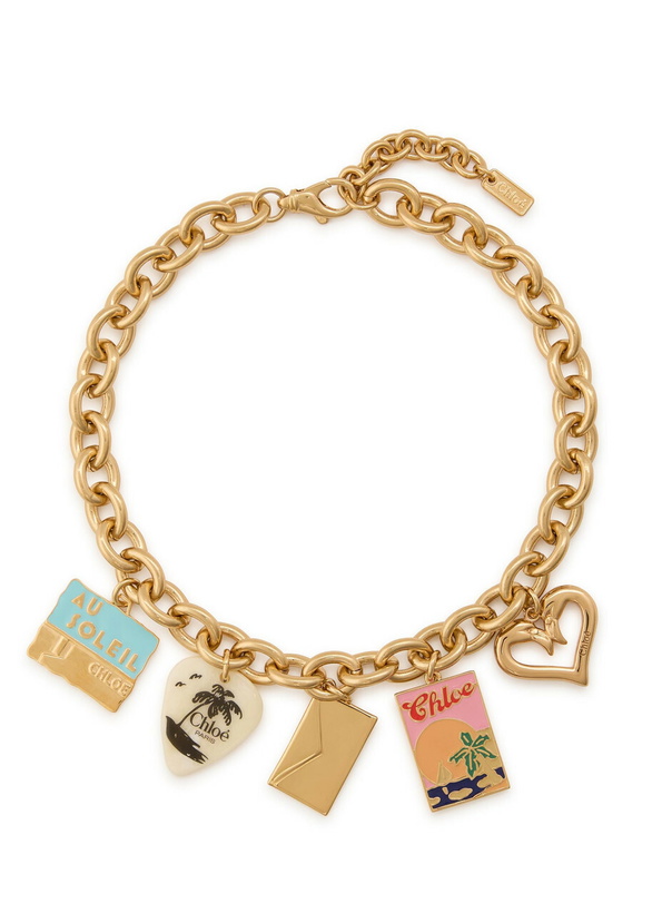 Photo: Chloe The Chloé Postcards Charm Necklace - Gold Other - One Size