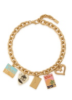 Chloe The Chloé Postcards Charm Necklace - Gold Other - One Size