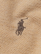 Polo Ralph Lauren - Logo-Embroidered Honeycomb-Knit Cotton Half-Zip Sweater - White