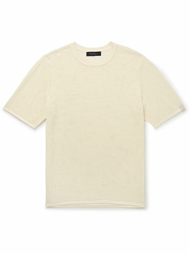 Photo: Rag & Bone - Payton Cotton-Piqué T-Shirt - Neutrals