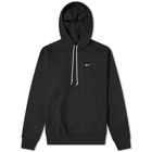 Nike Men's Solo Swoosh Fleece Hoody in Black/White