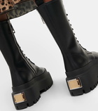 Dolce&Gabbana Leather platform combat boots