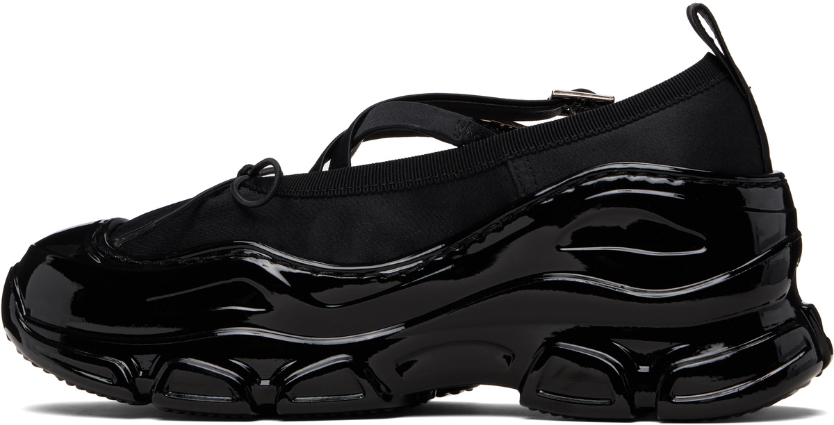 Simone Rocha Black Beaded Tracker Ballerina Sneakers