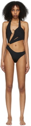 Louisa Ballou Black Recycled Nylon One-Piece Swimsuit