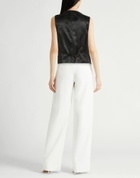 Agnona Womens Tailored Vest in Black