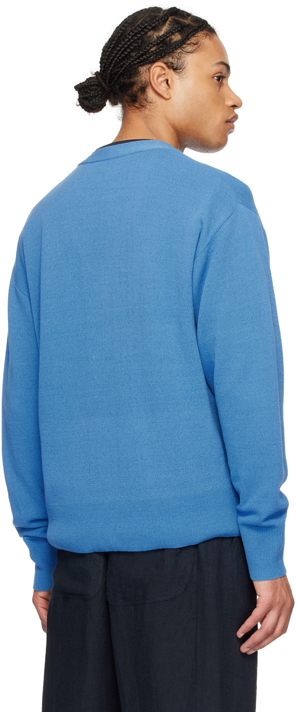 DOCUMENT Blue Patch Pocket Cardigan