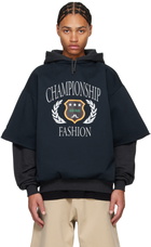 ABRA Gray & Navy Champion Double Hoodie