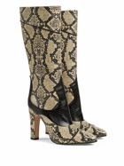 GUCCI - Snake Print Leather Boots