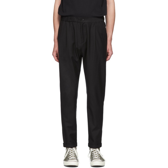 Photo: PS by Paul Smith Black Wool Elastic Waist Trousers