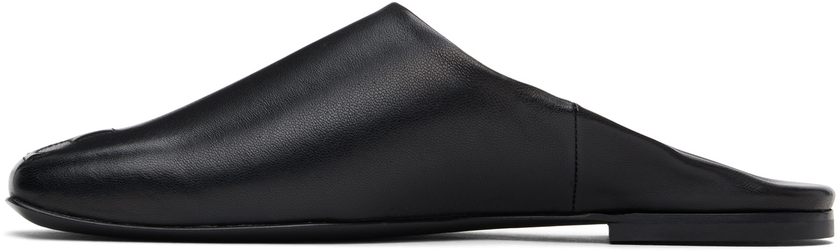 Courrèges Black Heritage Leather Mules