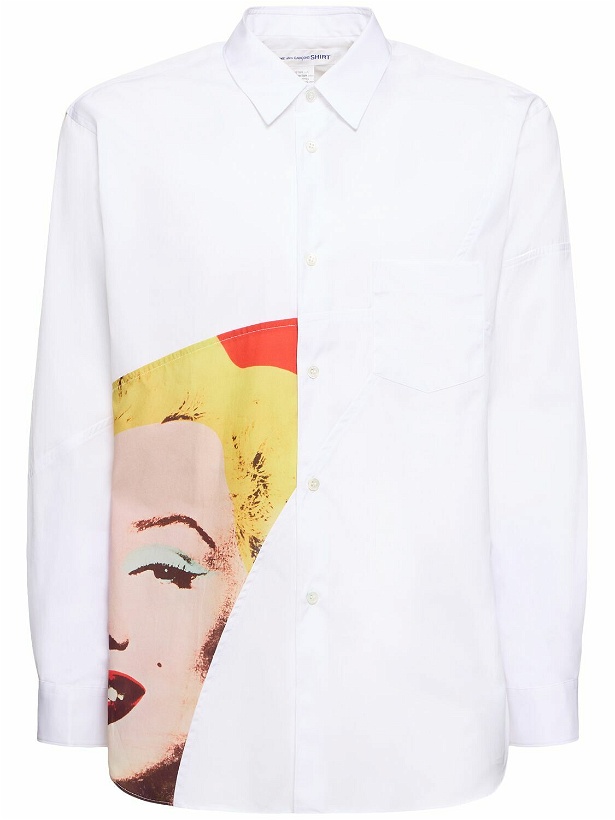 Photo: COMME DES GARÇONS SHIRT Andy Warhol Printed Cotton Poplin Shirt