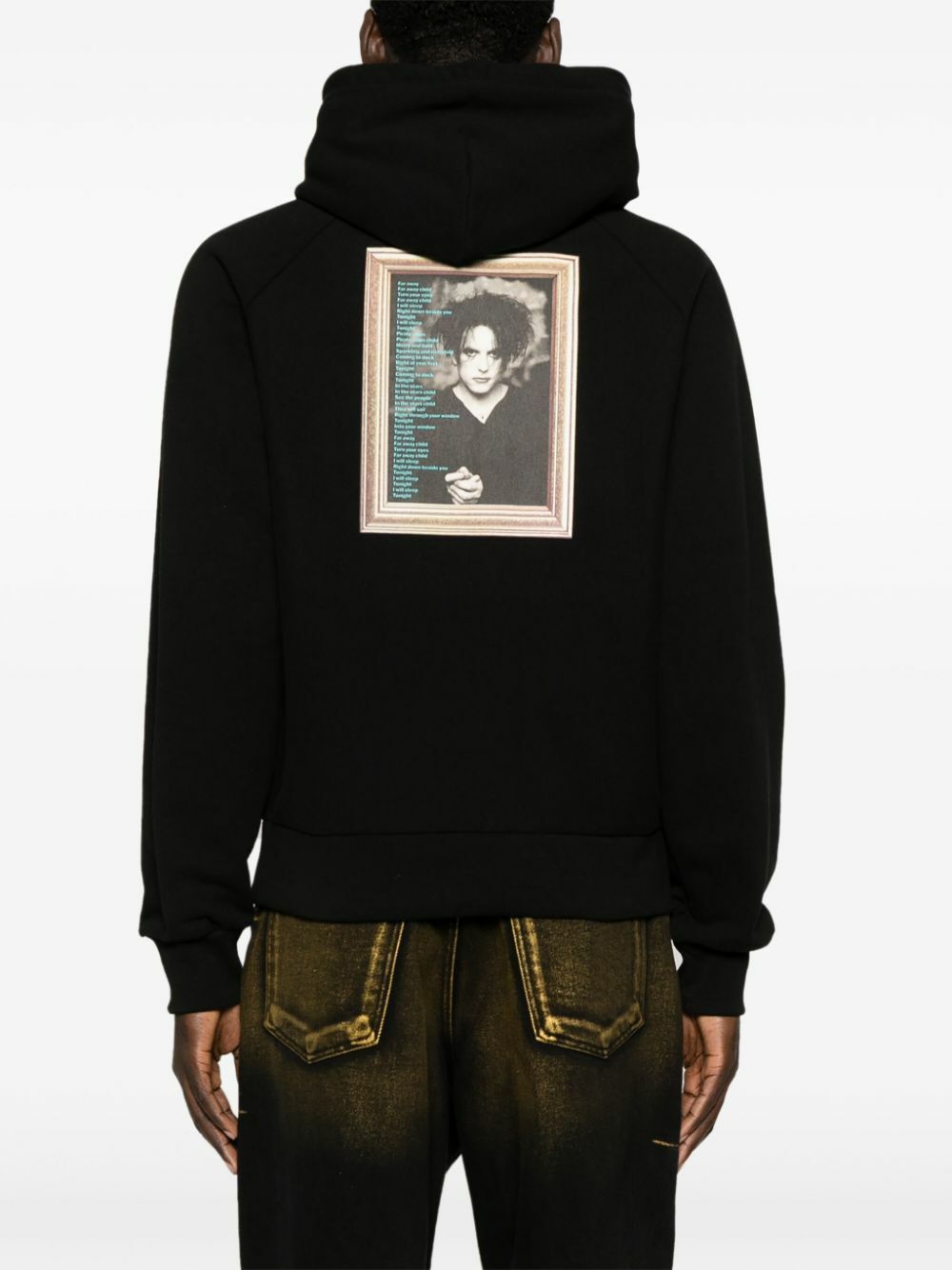 NOAH NY X The Cure Black Frame-Print Cotton Hoodie Noah NYC