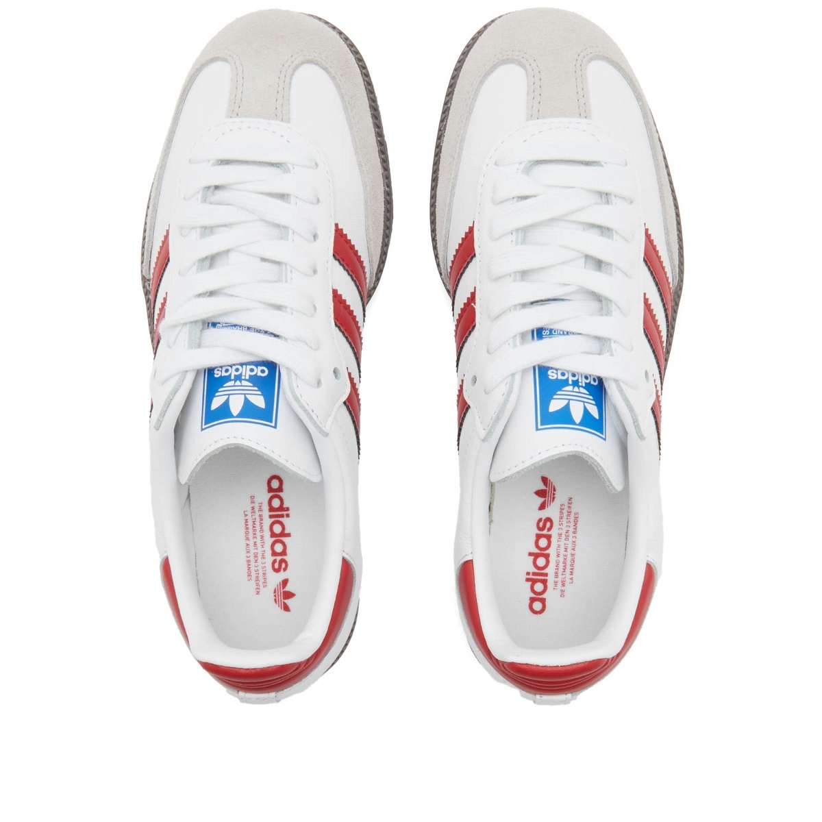 Adidas Samba OG Sneakers in White/Better Scarlet adidas