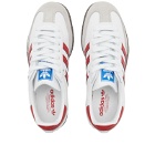 Adidas Samba OG Sneakers in White/Better Scarlet