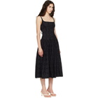 Sandy Liang Black Cricket Midi Dress