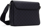 Gucci Navy Medium Ophidia GG Messenger Bag