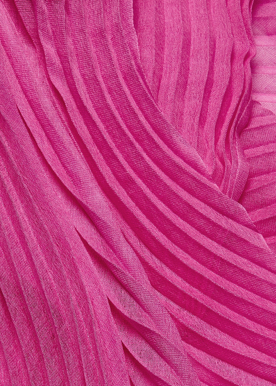 Issey Miyake Pleated Fine-knit Scarf - Pink - One Size