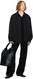 LEMAIRE Black V-Neck Sweater