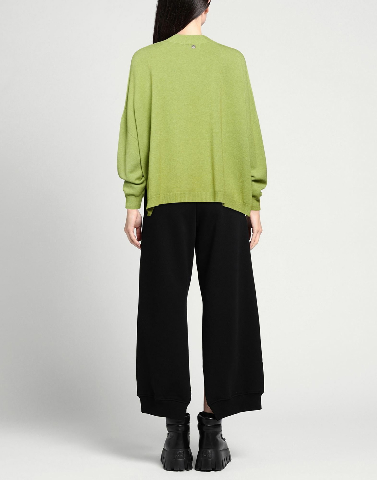 Manila Grace Womens Sweater in Lime green
