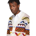 Kenzo Ecru Peruvian Fair Isle Cardigan