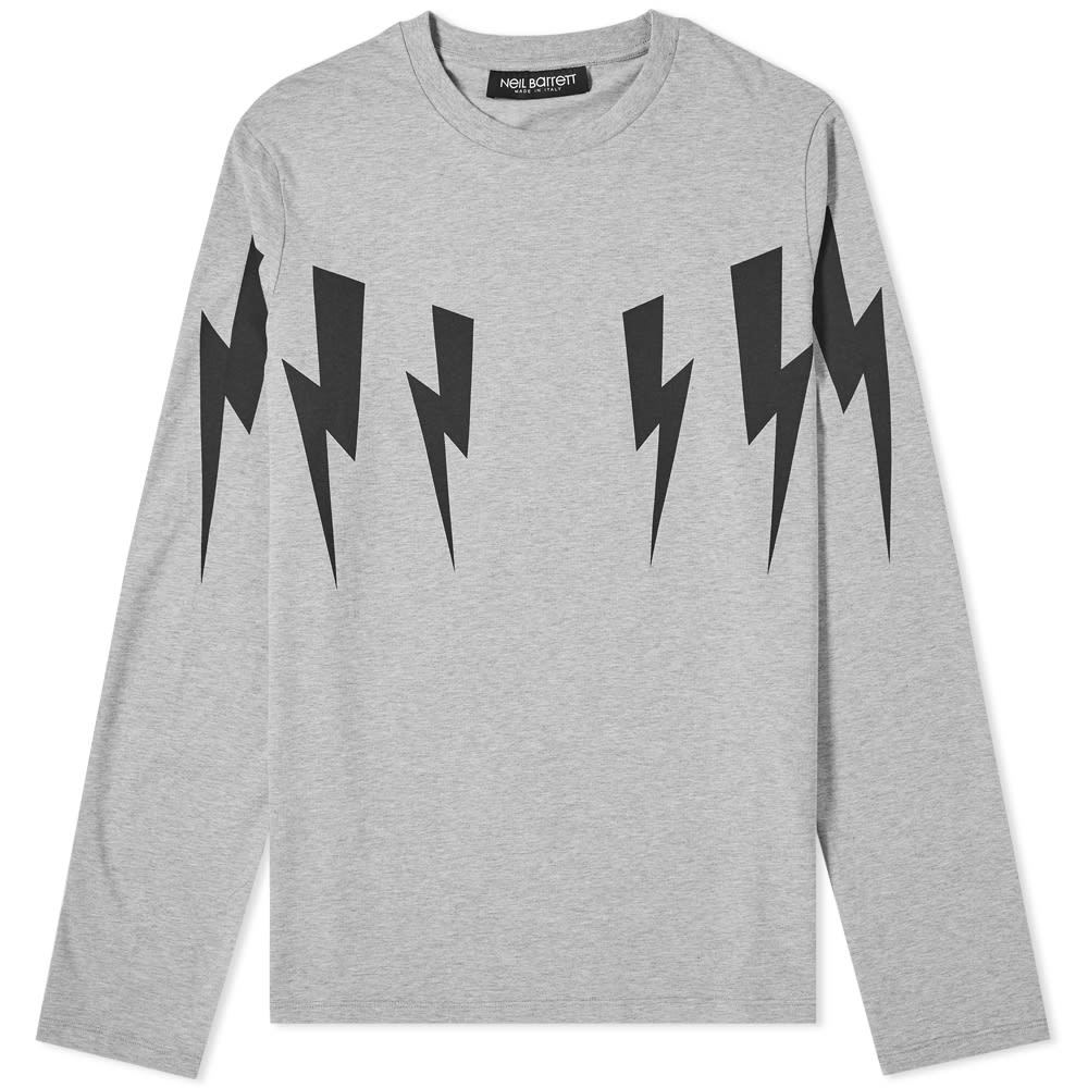 Neil Barrett Long Sleeve Fair Isle Lightning Bolt Tee Neil Barrett