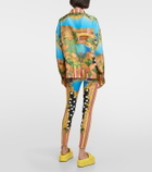 Versace Medusa Palm Springs tie-front silk blouse