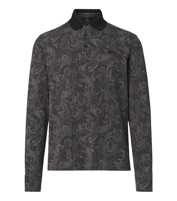 Photo: Etro Printed cotton piqué polo shirt