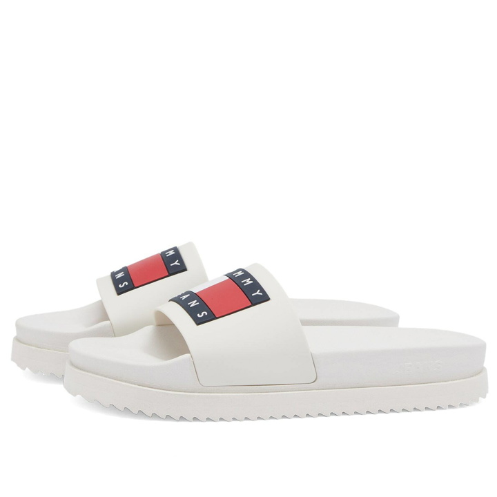 Photo: Tommy Jeans Women's Elevated Flatform Slider in Ecru