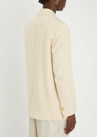 Forte_forte Double-breasted Wool-blend Blazer Cream