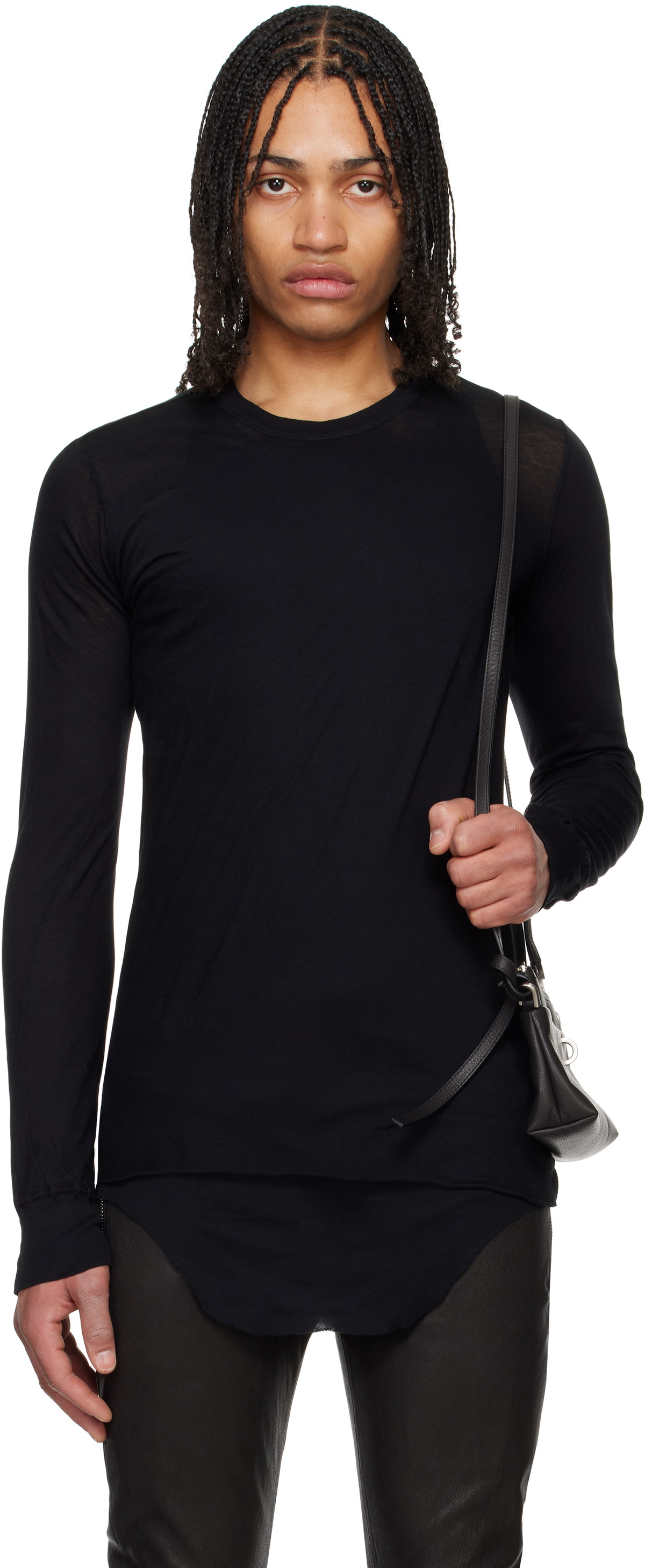 Rick Owens Black Hollywood Basic LS T-shirt Rick Owens
