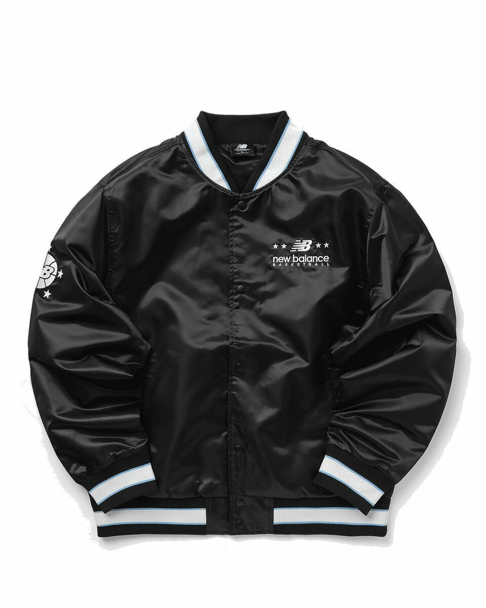 Photo: New Balance Nb Hoops Invitational Jacket Black - Mens - College Jackets