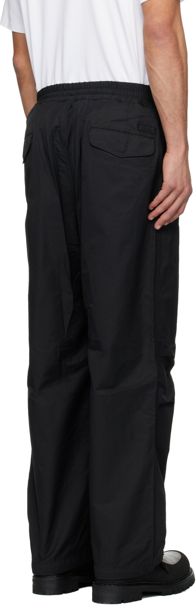 nanamica Black OOAL Nylon Twill Deck Trousers